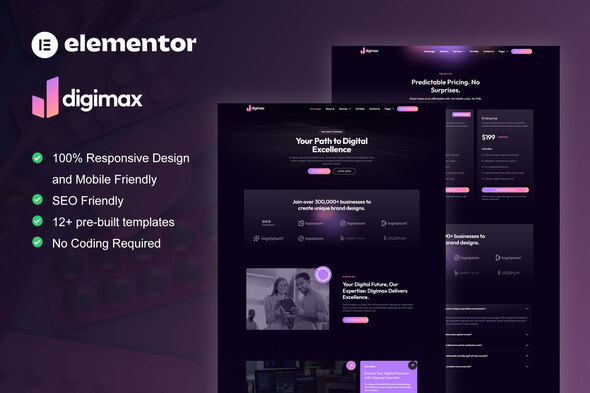 Digimax - Digital Marketing Agency Elementor Template Kit