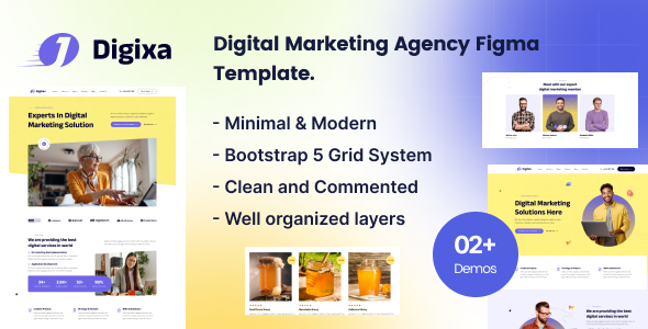 Digixa - SEO & Digital Marketing Figma Template