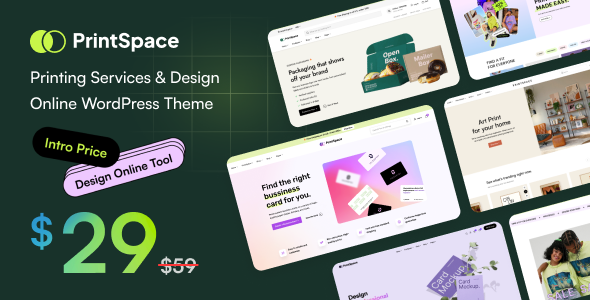 PrintSpace - Printing Services & Design Online WooCommerce WordPress theme