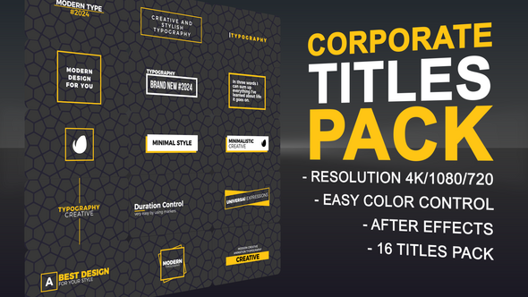 Corprate Clean Titles Pack | Premiere Pro