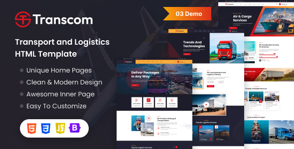 Transcom - Transport & Logistic Service HTML5 Template