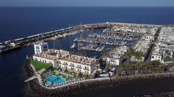 Aerial View of Puerto De Mogan, Gran Canaria
