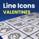 50 Animated Valentines Line Icons - VideoHive Item for Sale