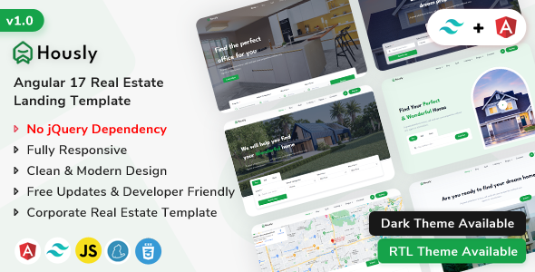Hously - Angular 17 Real Estate Landing Page Template