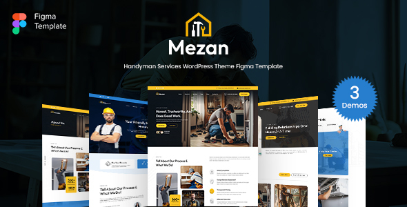 Mezon - Handyman, Plumber Maintenance & Repair Services Figma Template