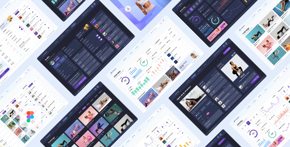 FitooZone – Fitness Dashboard UI Kit for Figma