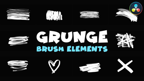 Grunge Brush Elements | DaVinci Resolve