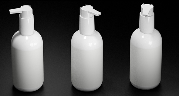simple shampoo bottle 3d model