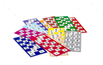 Colorful card game on the white background