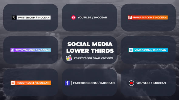 Colorful Social Media Lower Thirds | FCPX alt