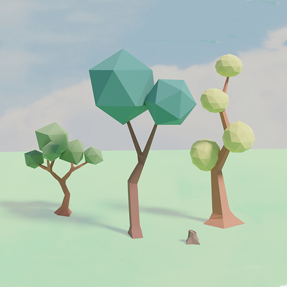 Low Poly Trees 01