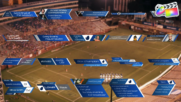 Action Sport Lower Thirds | FCPX alt