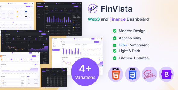 FinVista – Web3 and Finance Dashboard Template