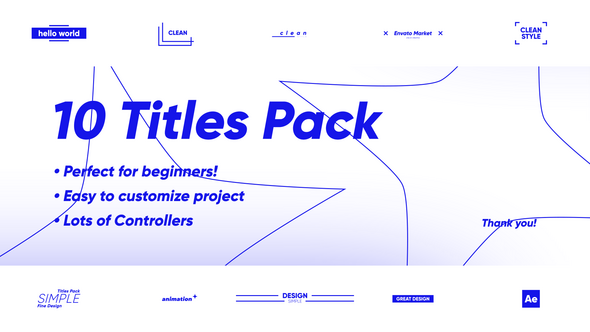 10 Classic Titles Pack | After Effects