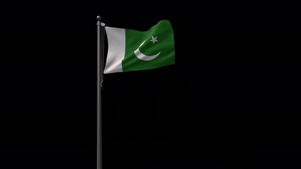 Pakistan Flag With Alpha 4K