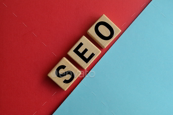 SEO concept made of wooden blocks