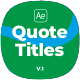 Quotes Titles - VideoHive Item for Sale