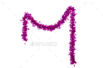 Christmas purple tinsel