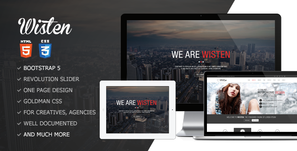 Wisten - Creative One Page Template