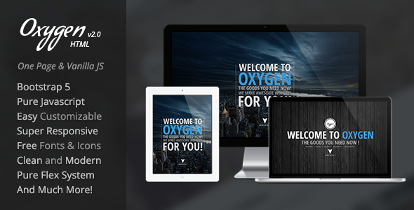 Oxygen - Creative One Page Template