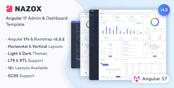 Nazox – Angular 17 Admin & Dashboard Template