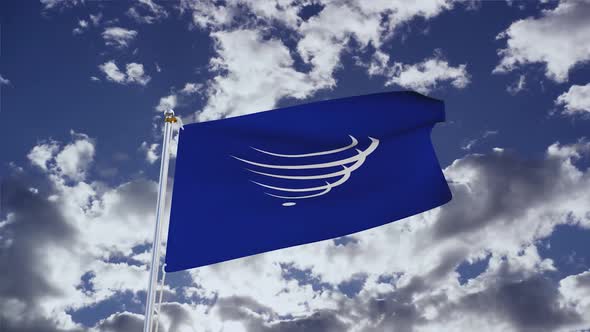 Union Of South American Nations Flag With Sky