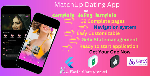 Flutter Dating App Template/ Ui / Design for Android and Ios