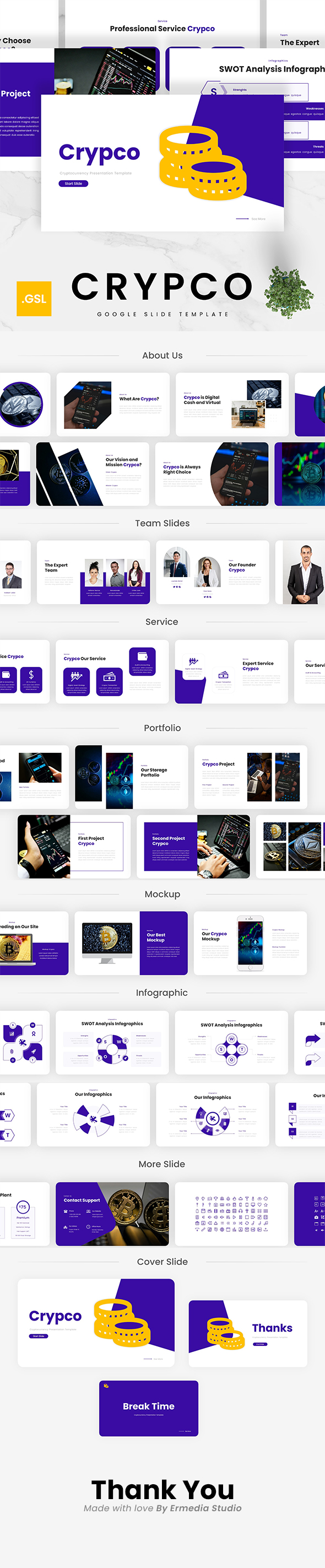 Crypco – Cryptocurrency Google Slides Template