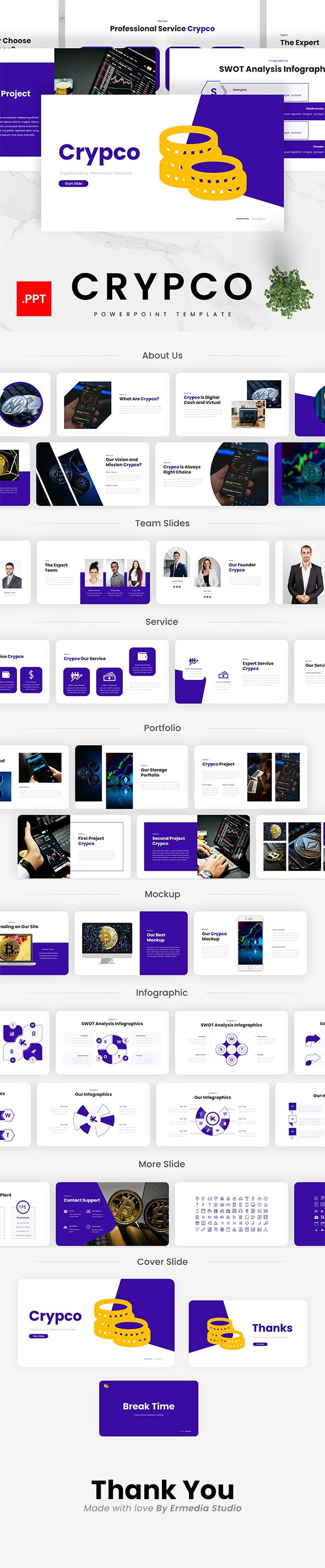 Crypco – Cryptocurrency PowerPoint Template