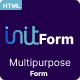 initForm - Multipurpose HTML form with authentication, chat-box, Multi-step Form, contact etc. - CodeCanyon Item for Sale