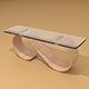 S Shape Table 3D Model - 3DOcean Item for Sale