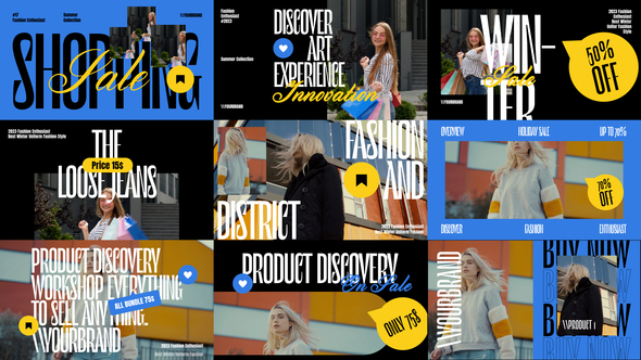 Holiday Sale Video Display After Effect Template