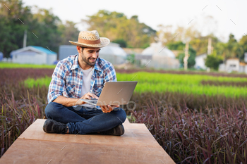 young farmers harness the power of laptops for precision agriculture
