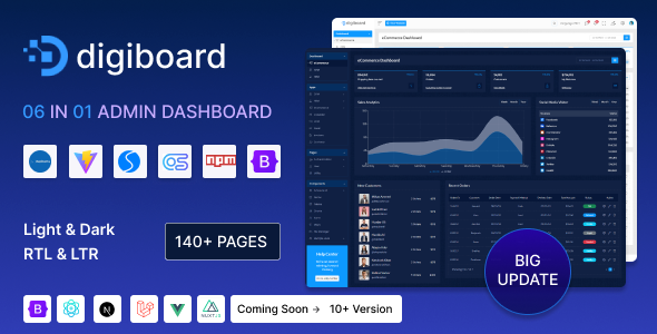 Digiboard - Multipurpose Admin Dashboard Template