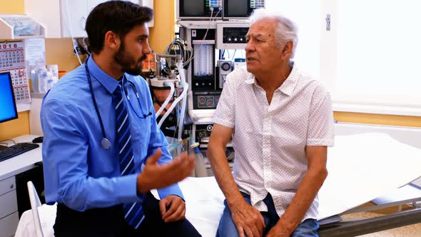 Doctor interacting with patient