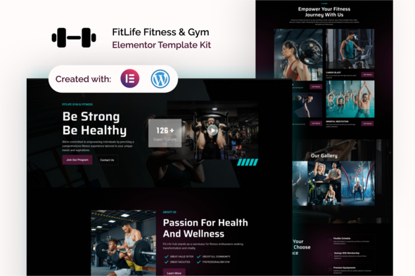 FitLife - Fitness & Gym Elementor Template Kit