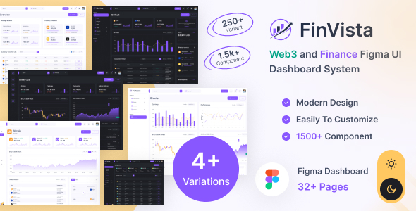 FinVista – Web3 and Finance Dashboard Figma Template