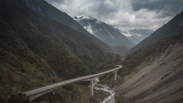 Arthurs Pass bridge timelapse