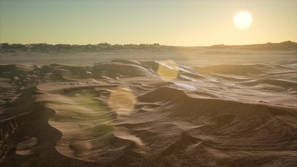 Red Sand Desert Dunes at Sunset alt
