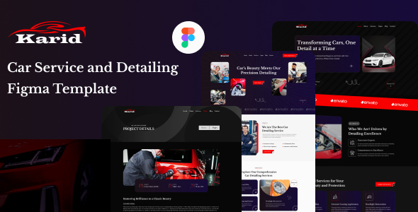 Karid - Car Service and Detailing Figma Template