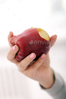 Girl with an apple