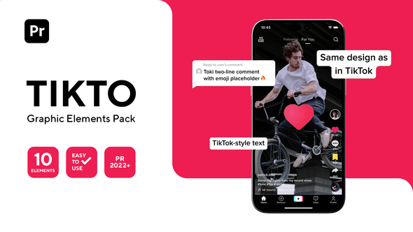 Tikto - TikTok Graphics Pack For Premiere Pro