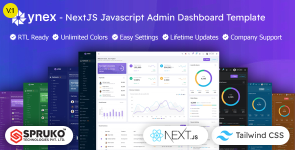 Ynex - NextJS Tailwind CSS Admin Dashboard Template