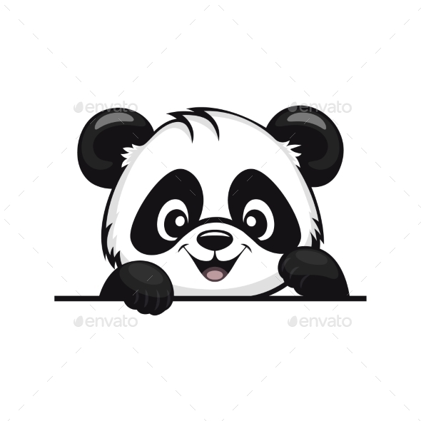 Vector Charming Cartoon Panda