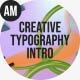 Creative Typography Intro - VideoHive Item for Sale