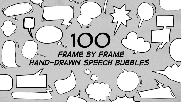 100 Frame By Frame Animated Speech Bubbles