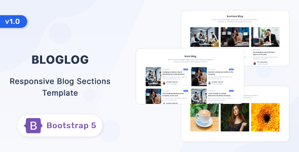 Bloglog - Bootstrap 5 Blog Section Template