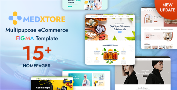 MedXtore - Multipurpose Health and Medical Figma Template