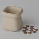 Cartoon Coffee Bean and Coffee Sack 3D model - 3DOcean Item for Sale