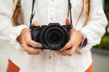 Creative Photographer Holding Camera